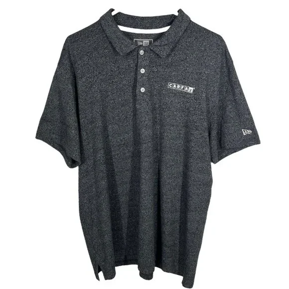 New Era Carfax Work Polo Shirt Men XL Gray Auto Employee Uniform Cars Sales - Picture 13 of 16